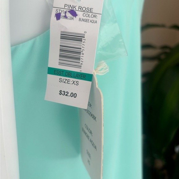 Elegant Mint Green Sleeveless Dress - Picture 4 of 9